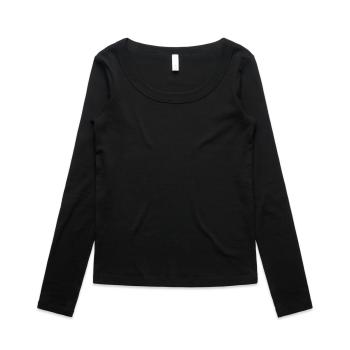 Wo's Organic Rib L/S Tee | 4075