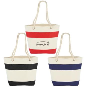 Capri Stripes Cotton Shopper Tote