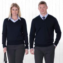 Merino Detailed Vee Pullover Mens  - EGMDP Knitwear / Jerseys from Challenge Marketing NZ