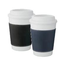 White Tumbler with Vinyl Sleeve - 350ml Coffee Cups from Challenge Marketing NZ