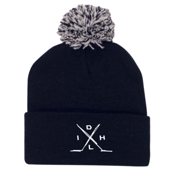 DIHL Dunedin Ice Hockey League Roll-Up Beanie with Pom Pom 4256