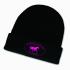 Acrylic Roll Up Beanie - pink logo Dunedin Riding Academy from Challenge Marketing NZ