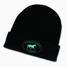 Acrylic Roll Up Beanie - teal logo Dunedin Riding Academy from Challenge Marketing NZ