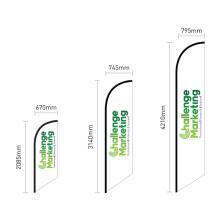 Angle Bottom Shape Flag Flags, pull-up banners, marquees and signage from Challenge Marketing NZ