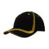 6 Panel Brushed Heavy Cotton Cap with Waving Stripes on Crown & Peak Caps from Challenge Marketing NZ