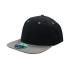 6 Panel Flat peak Premium American Twill Cap with Snap Pro Back Pro Styling - Two Tone Caps from Challenge Marketing NZ