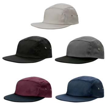 5 Panel Cotton Twill Square Front Cap