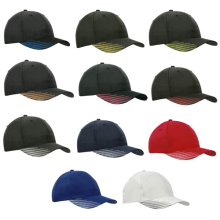 6 Panel Breathable Poly Twill with Peak Flash Print Caps from Challenge Marketing NZ