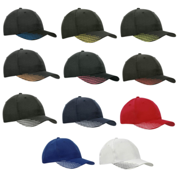 6 Panel Breathable Poly Twill with Peak Flash Print