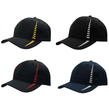 6 Panel Breathable Poly Twill with Small Check Patterning