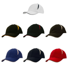 6 Panel Brushed Heavy Cotton Cap with Crown Inserts & Sandwich Caps from Challenge Marketing NZ