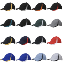 6 Panel Brushed Heavy Cotton Cap with Inserts on the Peak & Crown Caps from Challenge Marketing NZ