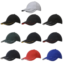 6 Panel Brushed Heavy Cotton Cap with Laminated Two-Tone Peak Caps from Challenge Marketing NZ