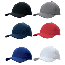 6 Panel Brushed Heavy Cotton with Plastic Snap Back Strap Caps from Challenge Marketing NZ