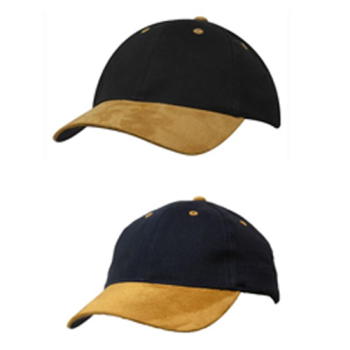 6 Panel Brushed Regular Cotton with Suede Peak