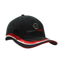 6 Panel Custom - Brushed Heavy Cotton Cap with Crown & Peak Embroidery Caps from Challenge Marketing NZ