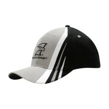 6 Panel Custom - Brushed Heavy Cotton Cap with Fabric Inserts and Embroidery on Crown & Peak Caps from Challenge Marketing NZ