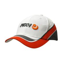 6 Panel Custom - Brushed Heavy Cotton Cap with Inserts/Embroidery on Crown & Peak Caps from Challenge Marketing NZ