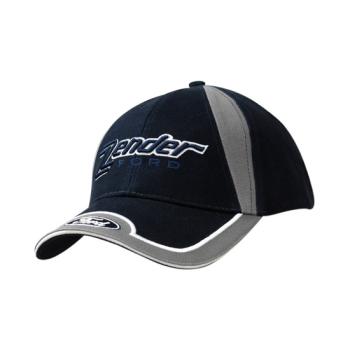 6 Panel Custom - Heavy Cotton Cap with Fabric Insert on Crown & Peak Inserts/Embroidery