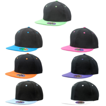 6 Panel - Flat peak - Premium American Twill With Snap Back Pro Styling Caps from Challenge Marketing NZ