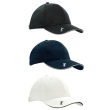 6 Panel Golf - Chino Twill Cap with Peak Embroidery Caps from Challenge Marketing NZ