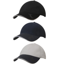 6 Panel Golfer Silhouette Brushed Heavy Cotton Cap Caps from Challenge Marketing NZ