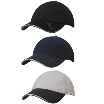 6 Panel Golfer Silhouette Brushed Heavy Cotton Cap