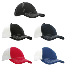 6 Panel Trucker Style - Chino Twill with Hi Tech Mesh Back Caps from Challenge Marketing NZ