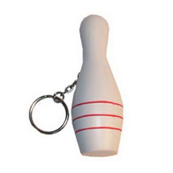 Bowling Pin With Keyring Stress Item