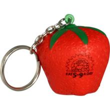 Strawberry With Keyring Stress Item Key Rings from Challenge Marketing NZ