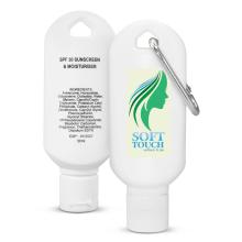 Carabiner Sunscreen - 50ml Sunscreen for sale by Challenge Marketing Carabiner Sunscreen - 50ml Sunscreen from Challenge Marketing NZ