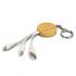 Bamboo Charging Cable Key Ring - Round USB Accessories & Cables from Challenge Marketing NZ