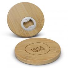 Bamboo Bottle Opener Coaster - Round Coasters from Challenge Marketing NZ