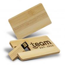 Bamboo Credit Card Flash Drive 8GB Flash Drives from Challenge Marketing NZ