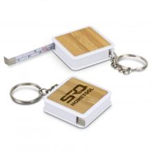 Bamboo Tape Measure Key Ring Novelty Key Rings from Challenge Marketing NZ