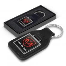 Baron Leather Key Ring - Square Key Rings from Challenge Marketing NZ