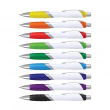 Borg Pen - White Barrel Pens - Plastic from Challenge Marketing NZ