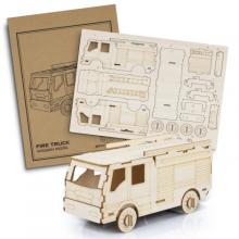 BRANDCRAFT Fire Truck Wooden Model Models from Challenge Marketing NZ