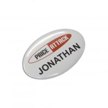 Button Badge Oval - 65 x 45mm Badges from Challenge Marketing NZ