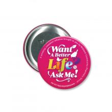 Button Badge Round - 90mm Badges from Challenge Marketing NZ