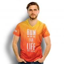 Custom Mens Performance V-Neck T-Shirt Sublimation - Sportswear Design Your Own from Challenge Marketing NZ