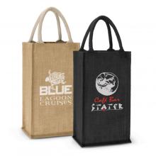 Donato Jute Double Wine Carrier Jute Bags from Challenge Marketing NZ