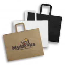 Extra Large Flat Handle Paper Bag Landscape Paper Bags from Challenge Marketing NZ