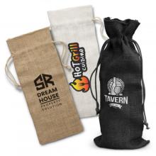 Jute Wine Drawstring Bag Jute Bags from Challenge Marketing NZ