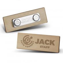 Magnetic Wooden Badge Badges from Challenge Marketing NZ