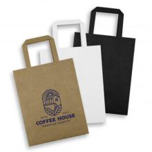 Medium Flat Handle Paper Bag Portrait Paper Bags from Challenge Marketing NZ