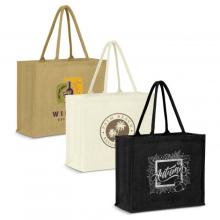 Modena Jute Tote Bag - Colour Match Jute Bags from Challenge Marketing NZ