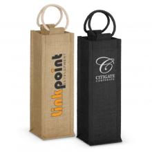 Napoli Jute Wine Carrier Jute Bags from Challenge Marketing NZ