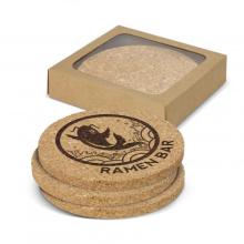 Oakridge Cork Coaster Round Set of 4 Coasters from Challenge Marketing NZ