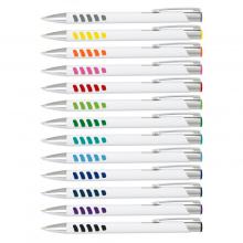 Panama Grip Pen - White Barrel Pens - Metal from Challenge Marketing NZ